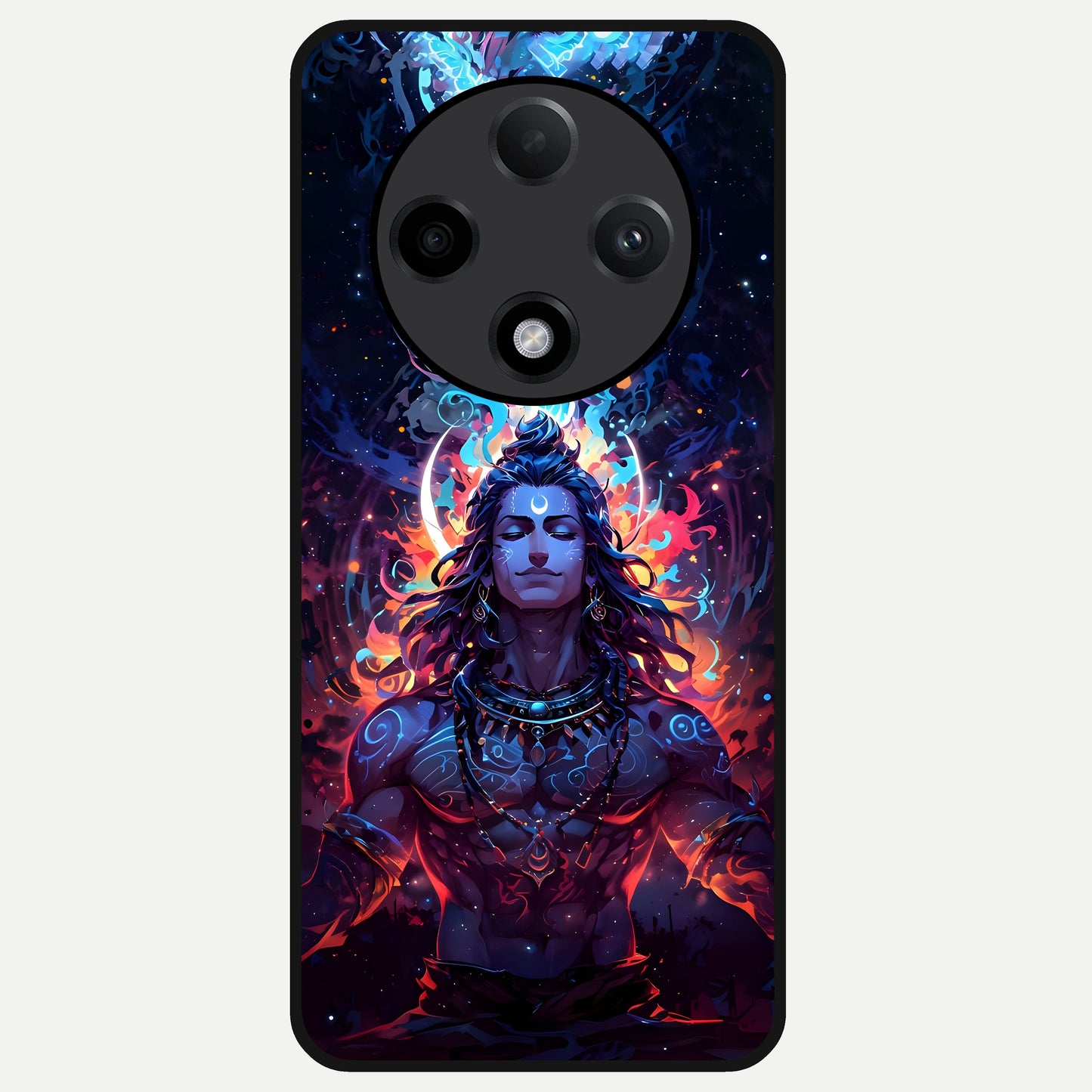  Divine Fire Shiv Glass Case For Oppo F27 Pro Plus back cover – full design glossy printed glass finish