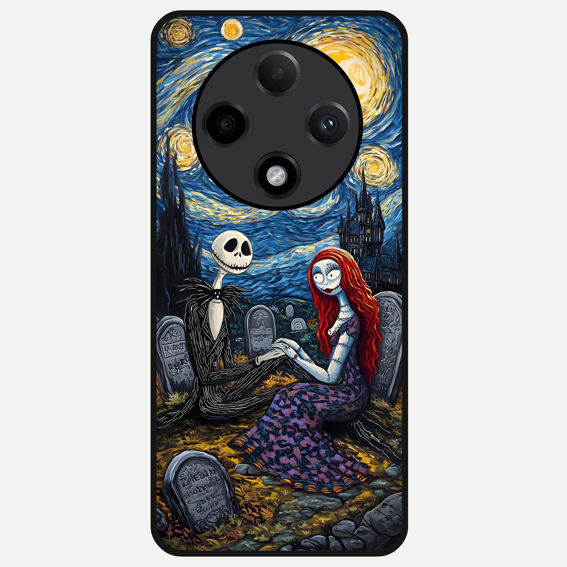  Eternal Night Love Glass Case For Oppo F27 Pro Plus back cover – full design glossy printed glass finish