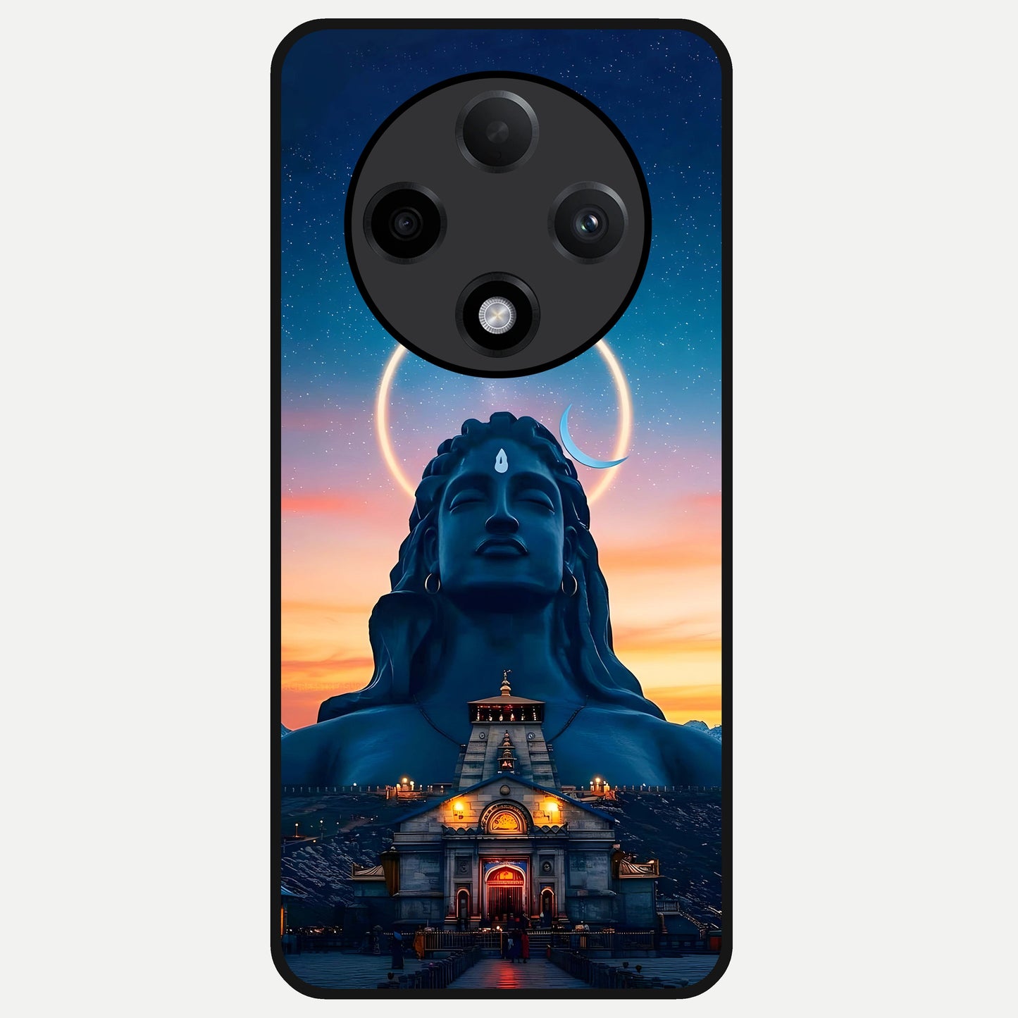  Eternal Shiva Aura Glass Case For Oppo F27 Pro Plus back cover – full design glossy printed glass finish