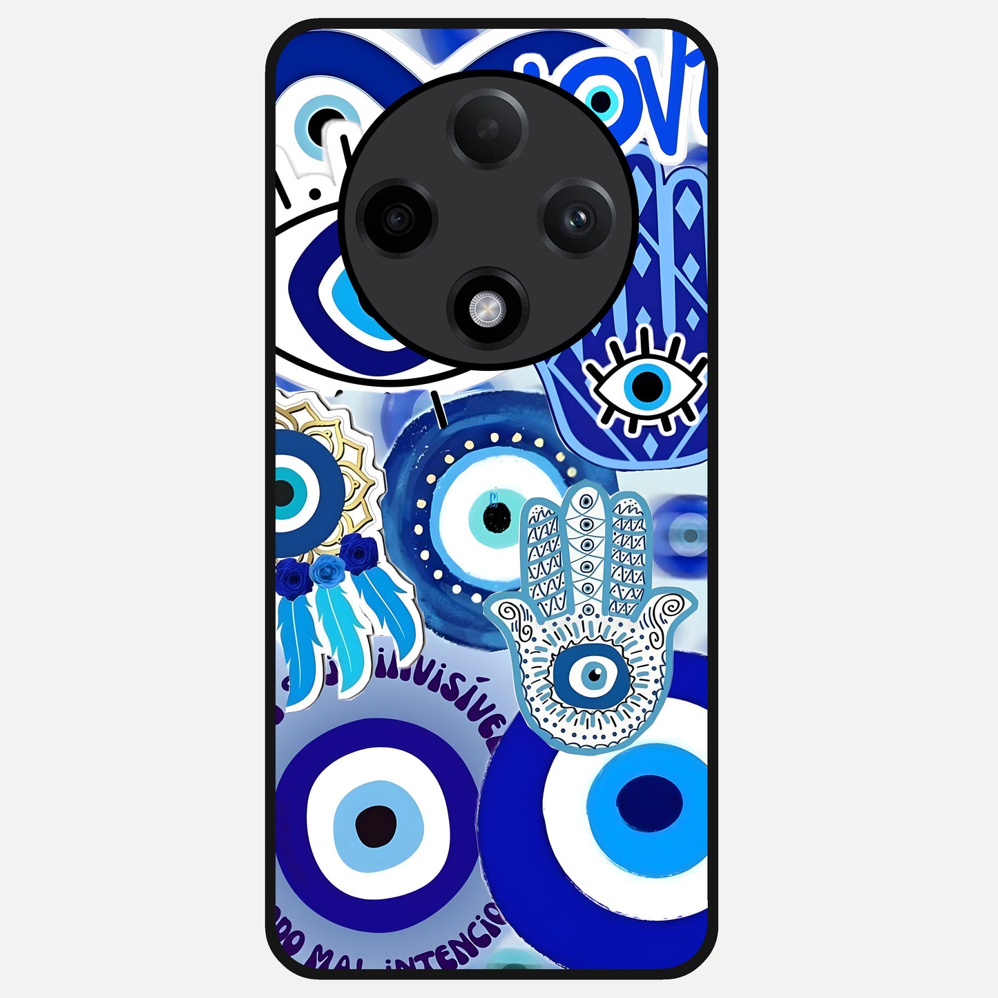  Evil Eyes Dream Glass Case For Oppo F27 Pro Plus back cover – full design glossy printed glass finish
