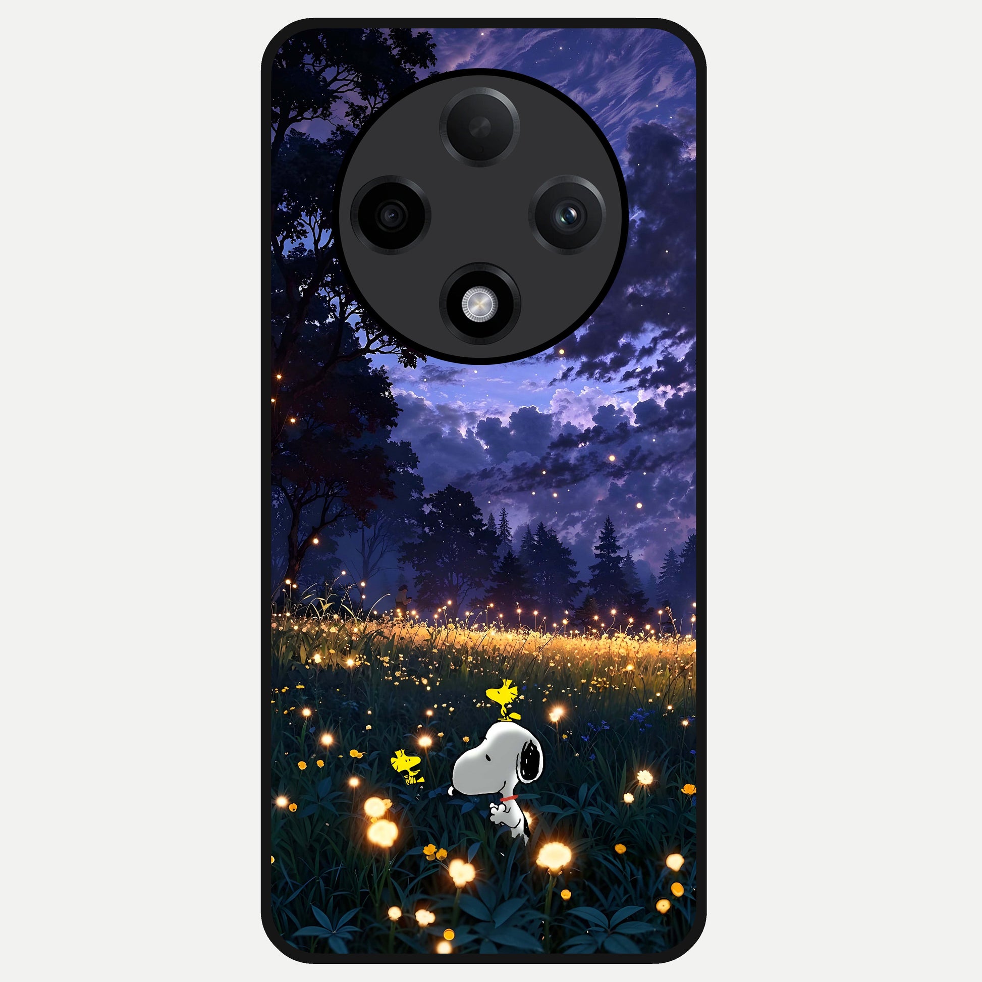  Firefly Meadow Magic Glass Case For Oppo F27 Pro Plus back cover – full design glossy printed glass finish