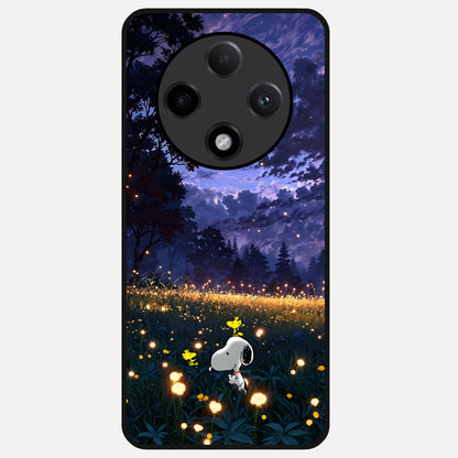  Firefly Meadow Magic Glass Case For Oppo F27 Pro Plus back cover – full design glossy printed glass finish