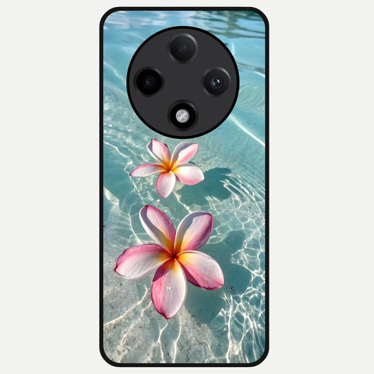  Floating Bloom Bliss Glass Case For Oppo F27 Pro Plus back cover – full design glossy printed glass finish