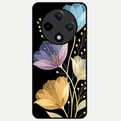  Flower Bloom Glow Glass Case For Oppo F27 Pro Plus back cover – full design glossy printed glass finish