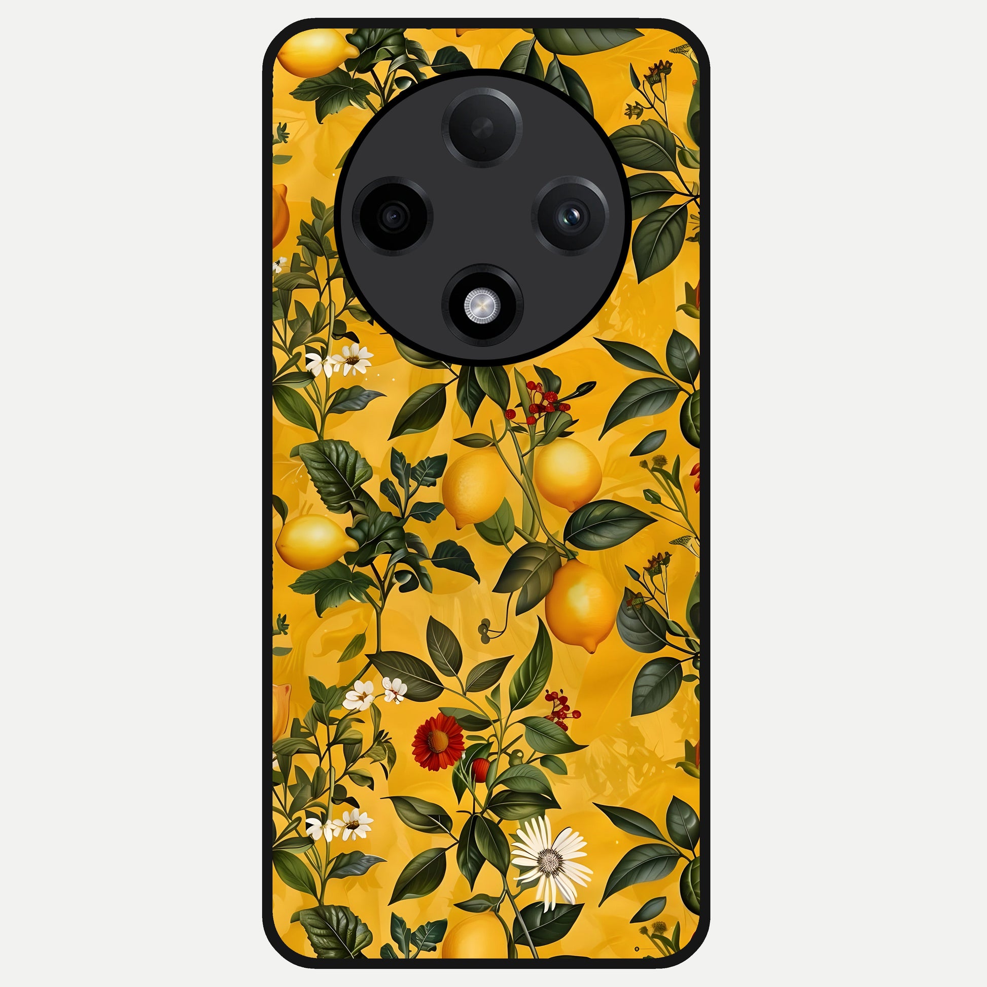 Golden Lemon Field Glass Case For Oppo F27 Pro Plus back cover – full design glossy printed glass finish