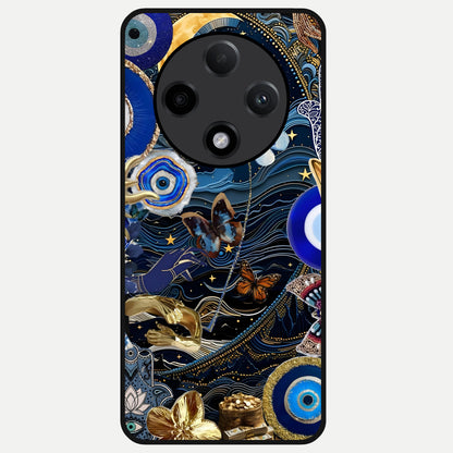  Golden Moon Magic Glass Case For Oppo F27 Pro Plus back cover – full design glossy printed glass finish
