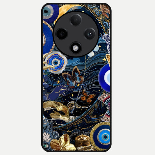  Golden Moon Magic Glass Case For Oppo F27 Pro Plus back cover – full design glossy printed glass finish