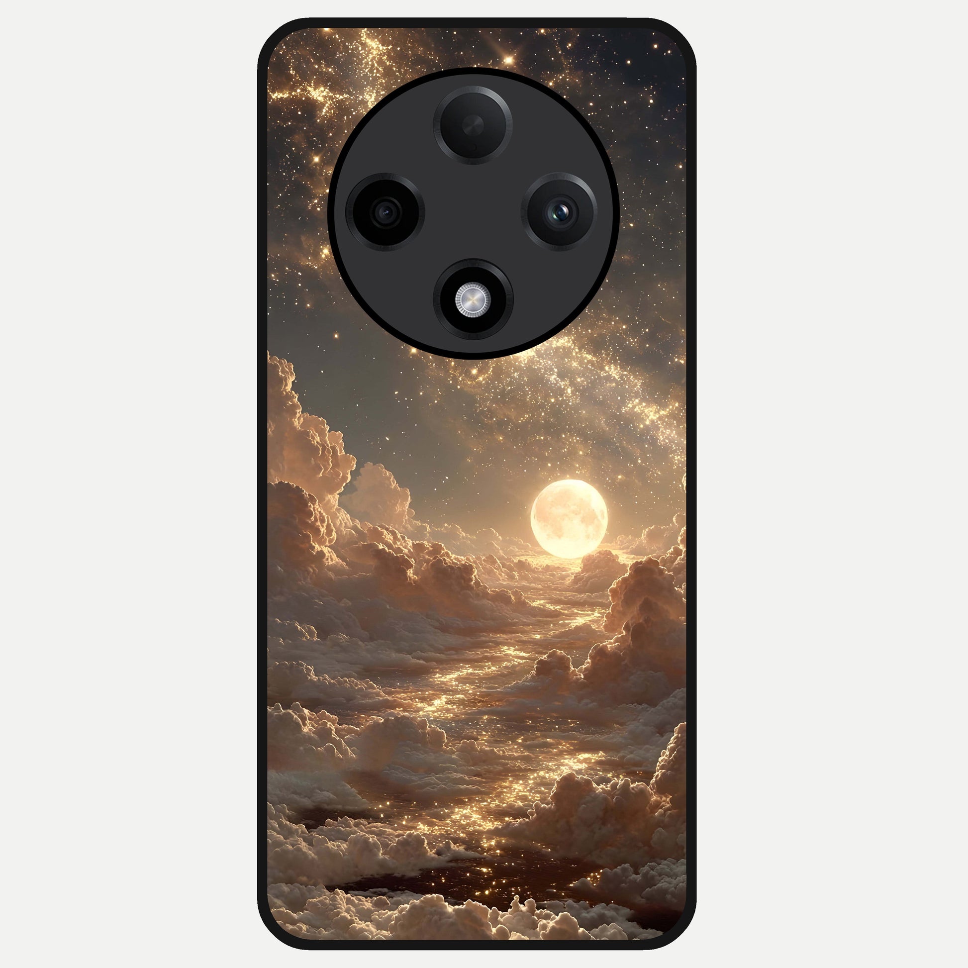  Golden Sky Dream Glass Case For Oppo F27 Pro Plus back cover – full design glossy printed glass finish