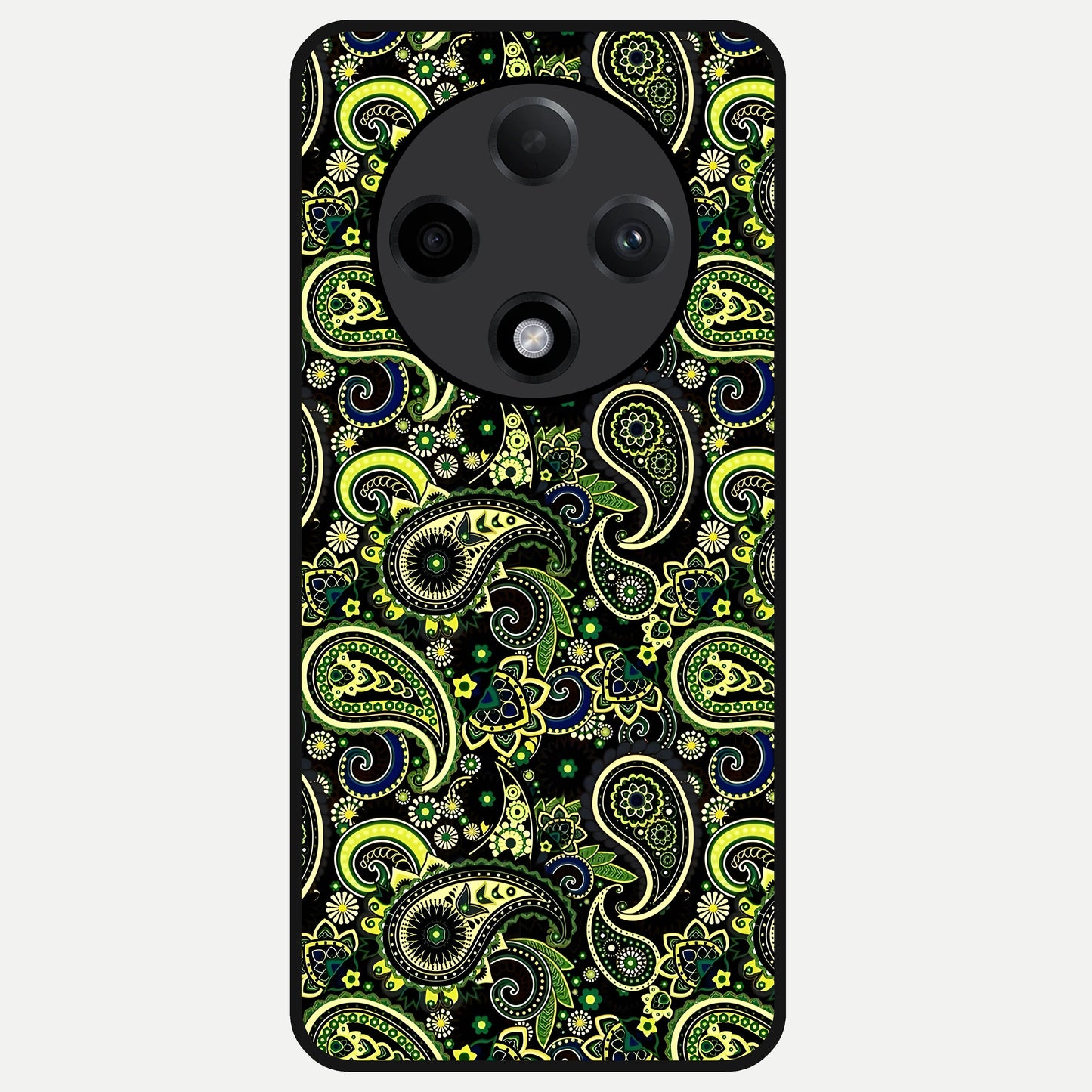  Green Lemon Glass Case For Oppo F27 Pro Plus back cover – full design glossy printed glass finish