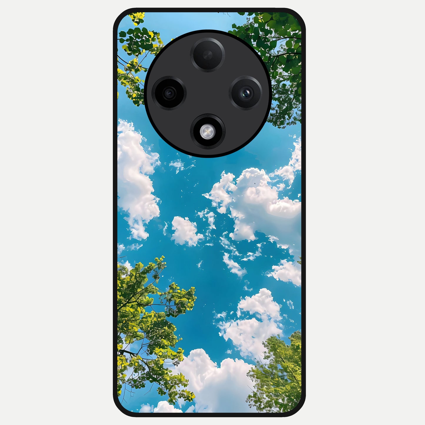  Green Moon Energy Glass Case For Oppo F27 Pro Plus back cover – full design glossy printed glass finish