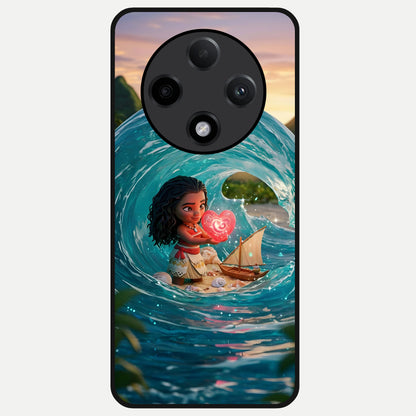 Heart of Ocean Glass Case For Oppo F27 Pro Plus back cover – full design glossy printed glass finish