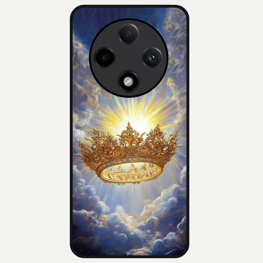  Heavenly Crown Light Glass Case For Oppo F27 Pro Plus back cover – full design glossy printed glass finish
