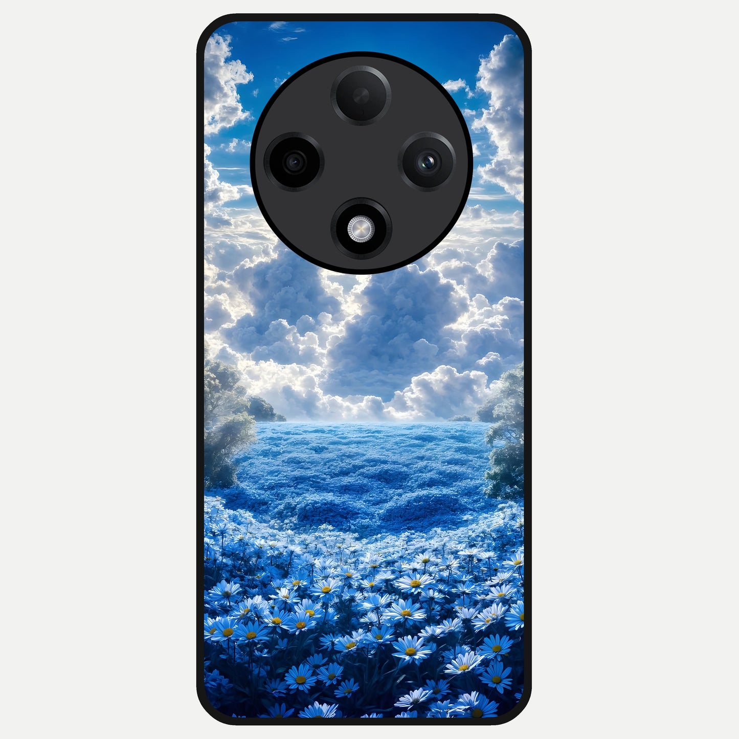 Heavenly Daisy Horizon Glass Case For Oppo F27 Pro Plus back cover – full design glossy printed glass finish