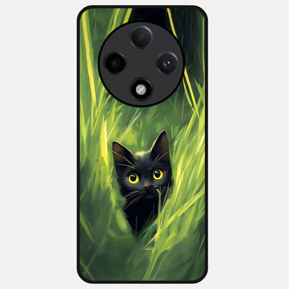  Hidden Cat Whisper Glass Case For Oppo F27 Pro Plus back cover – full design glossy printed glass finish