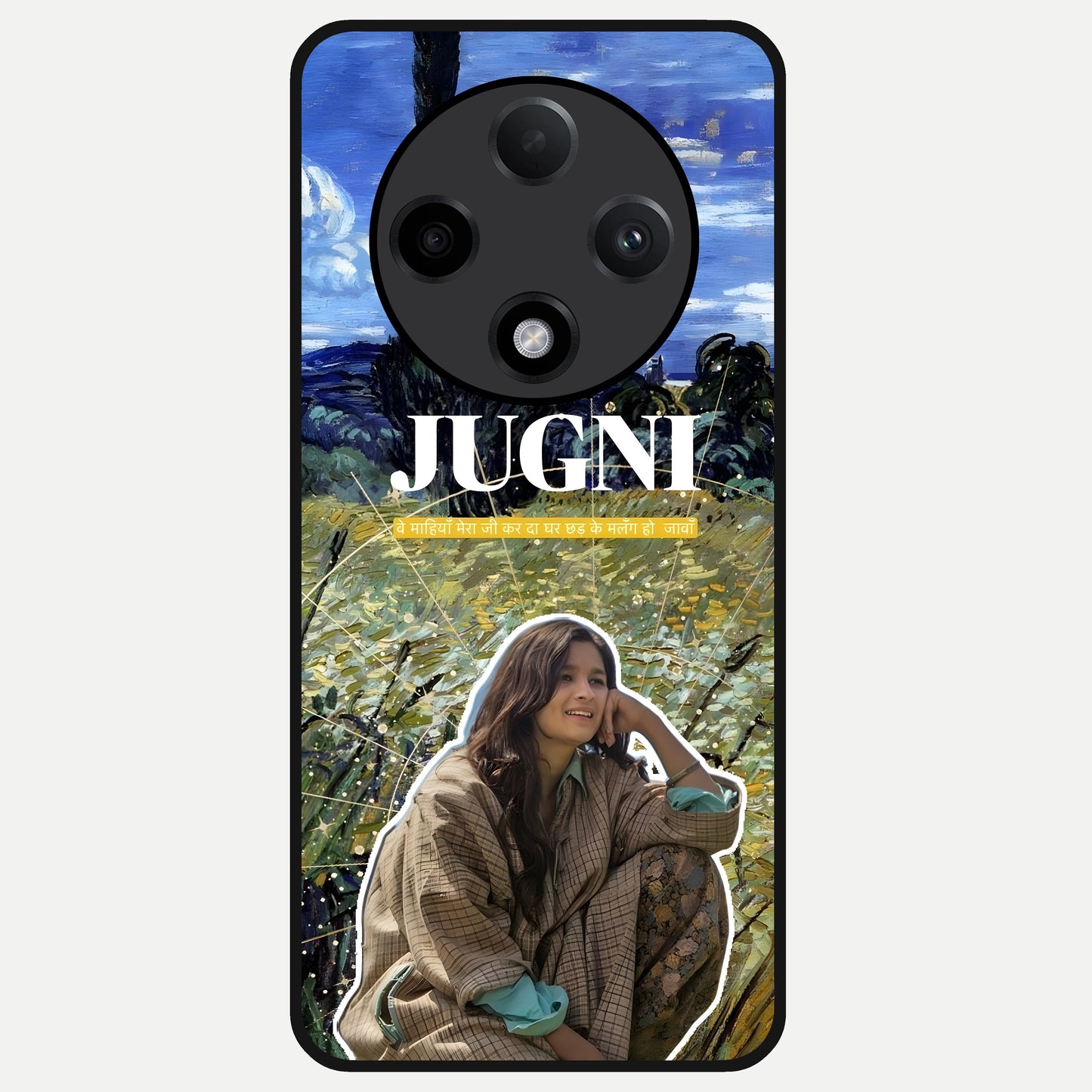  Jugni Soul Vibes Glass Case For Oppo F27 Pro Plus back cover – full design glossy printed glass finish