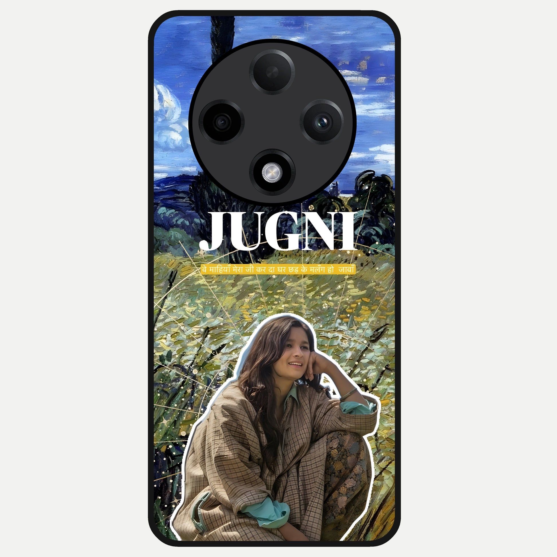  Jugni Soul Vibes Glass Case For Oppo F27 Pro Plus back cover – full design glossy printed glass finish