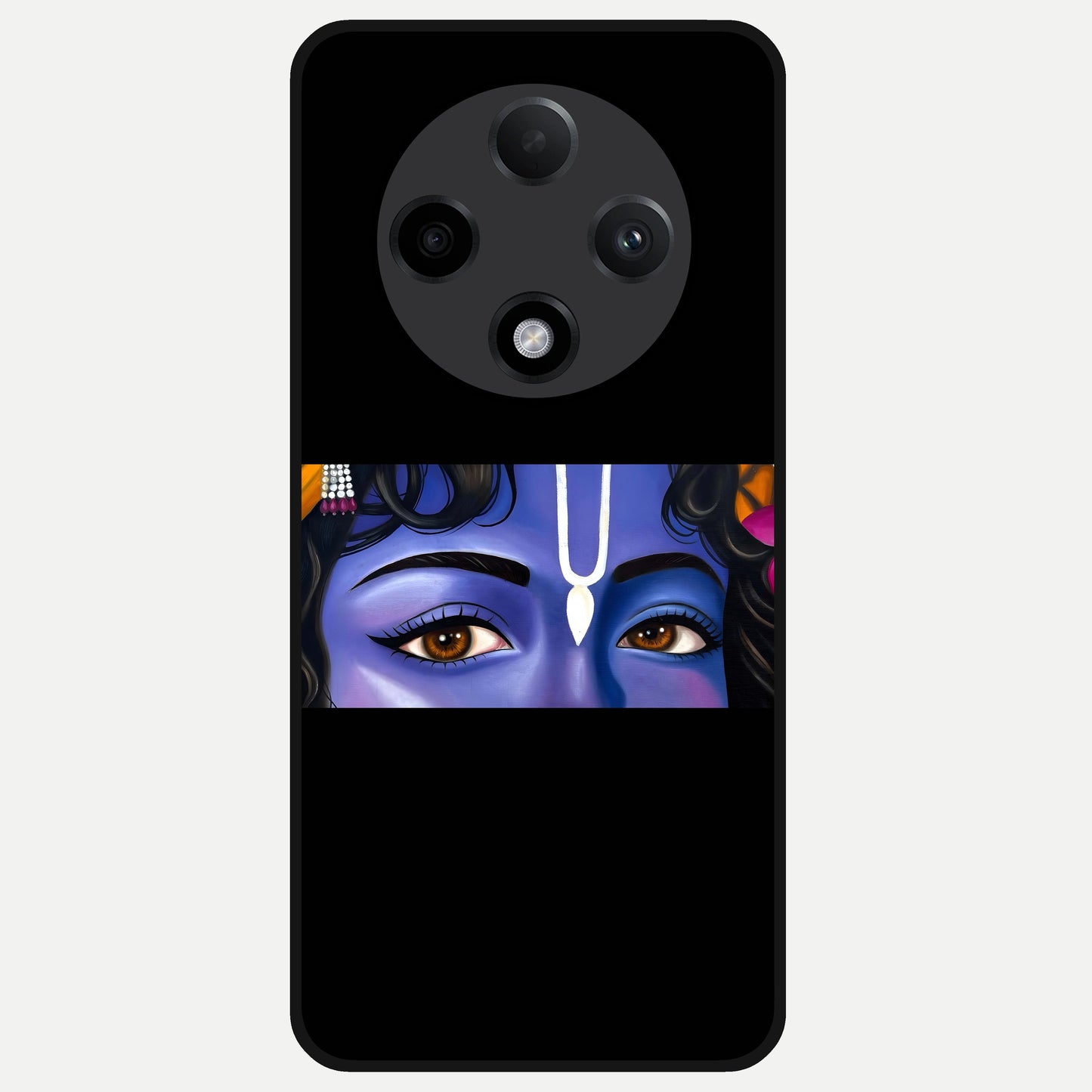  Krishna Eye Glass Case For Oppo F27 Pro Plus back cover – full design glossy printed glass finish