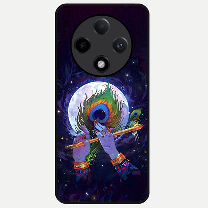  Krishna Hands Art Glass Case For Oppo F27 Pro Plus back cover – full design glossy printed glass finish
