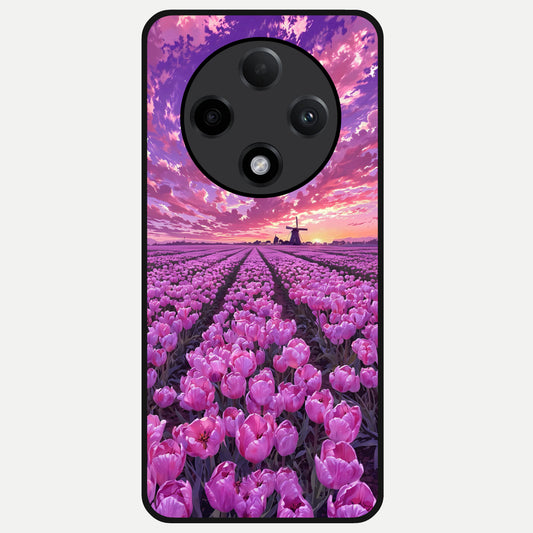  Lavender Dream Skies Glass Case For Oppo F27 Pro Plus back cover – full design glossy printed glass finish