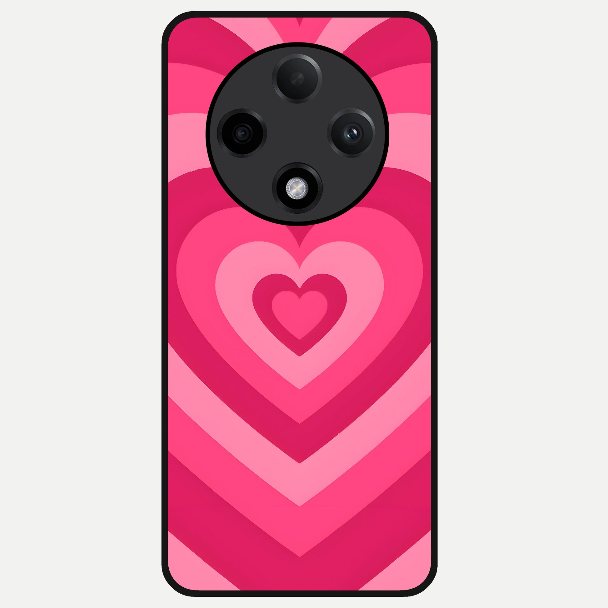 Layered Love Hearts Glass Case For Oppo F27 Pro Plus back cover – full design glossy printed glass finish