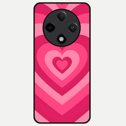  Layered Love Hearts Glass Case For Oppo F27 Pro Plus back cover – full design glossy printed glass finish