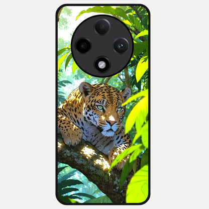  Leopard in Jungle Glass Case For Oppo F27 Pro Plus back cover – full design glossy printed glass finish