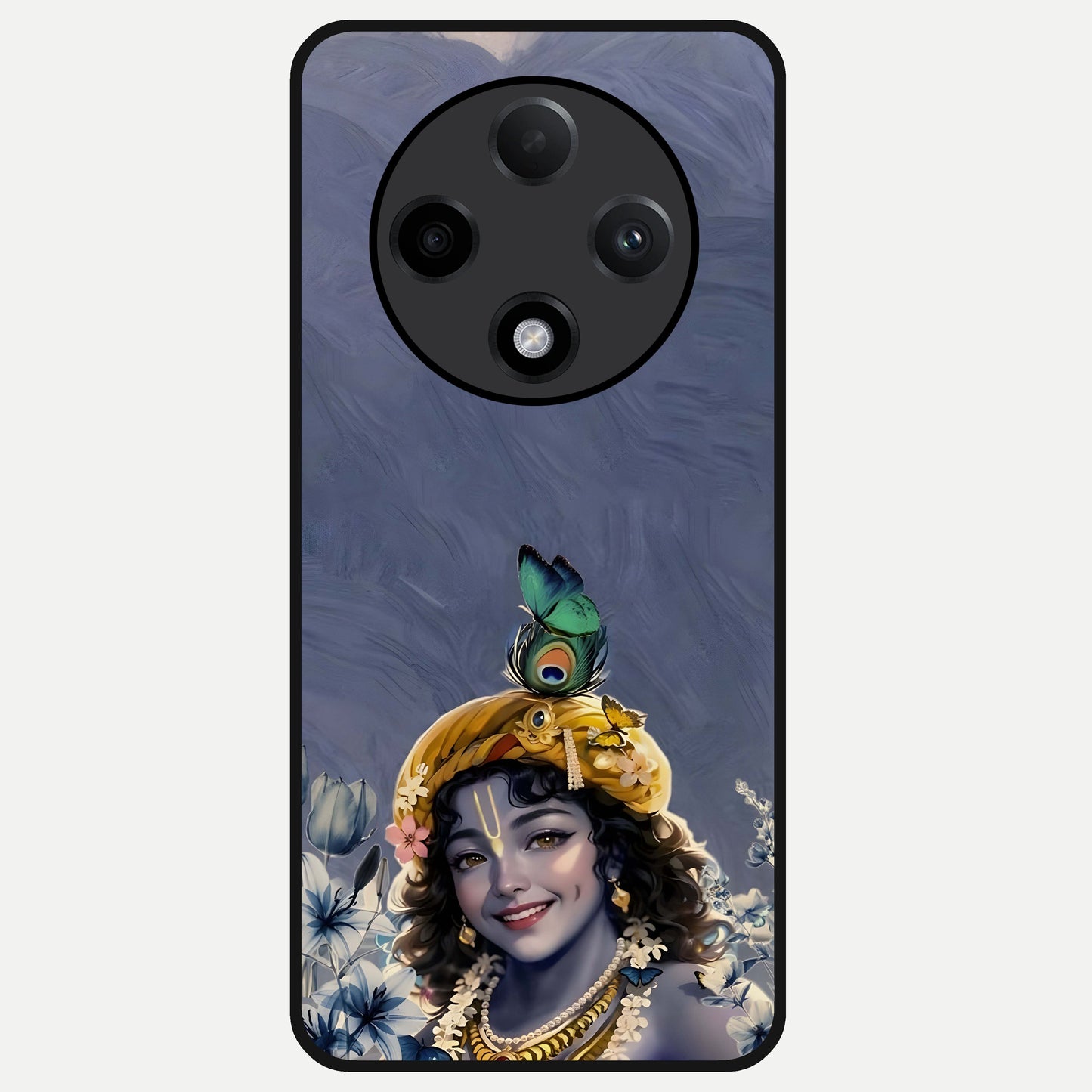  Lord Krishna Glass Case For Oppo F27 Pro Plus back cover – full design glossy printed glass finish