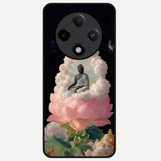  Lotus Divine Peace Glass Case For Oppo F27 Pro Plus back cover – full design glossy printed glass finish