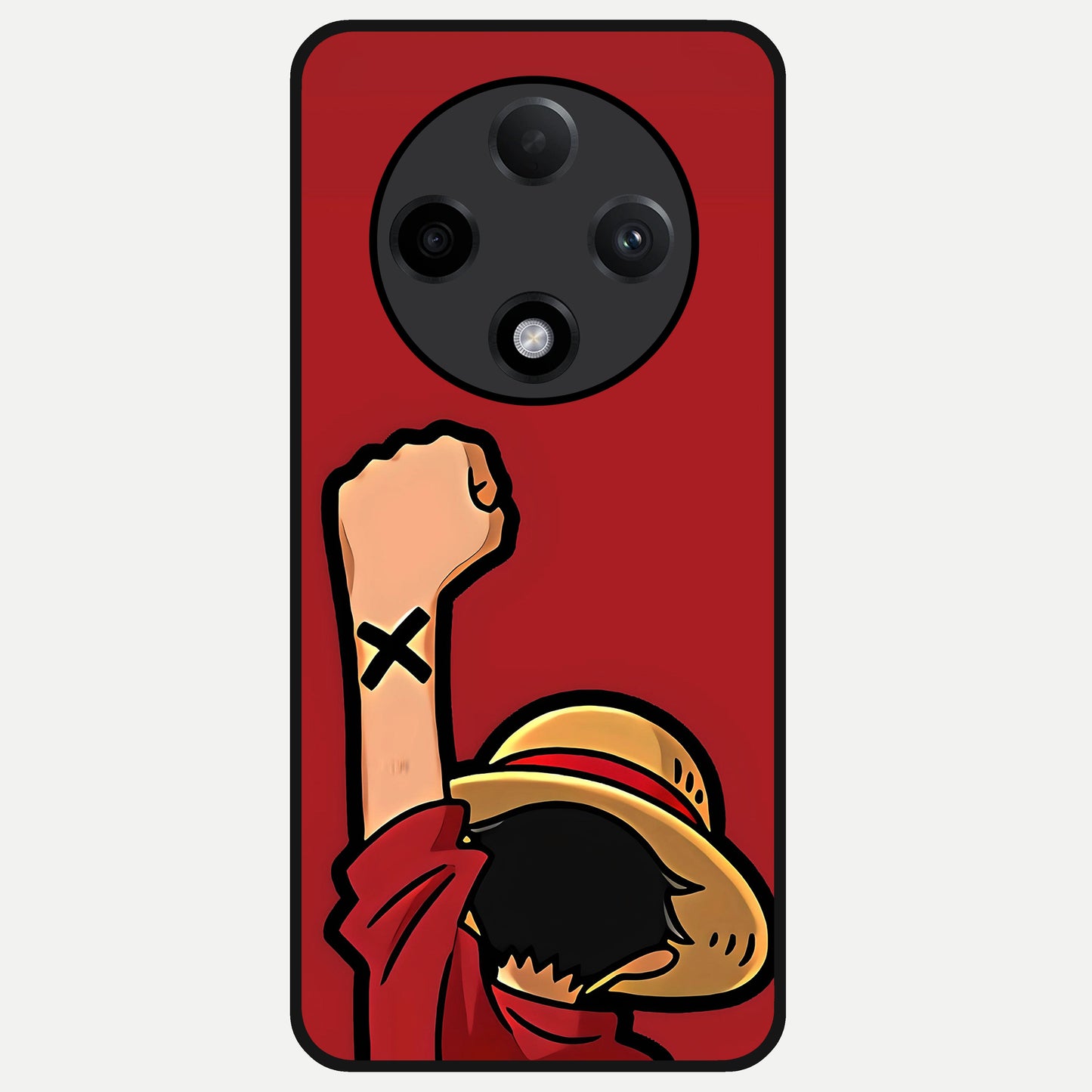  Luffy X Spirit Glass Case For Oppo F27 Pro Plus back cover – full design glossy printed glass finish