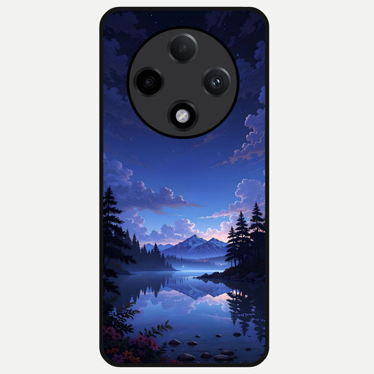  Midnight Lake Peace Glass Case For Oppo F27 Pro Plus back cover – full design glossy printed glass finish