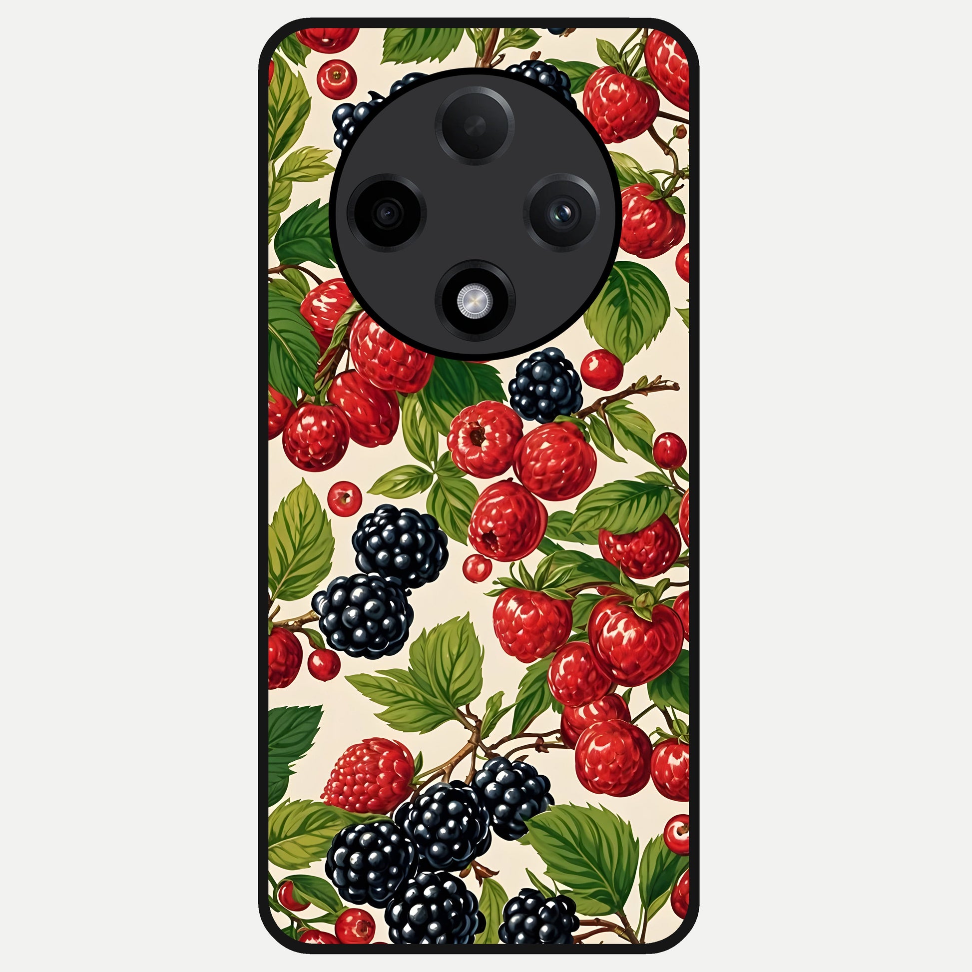  Mixed Berry Collage Glass Case For Oppo F27 Pro Plus back cover – full design glossy printed glass finish