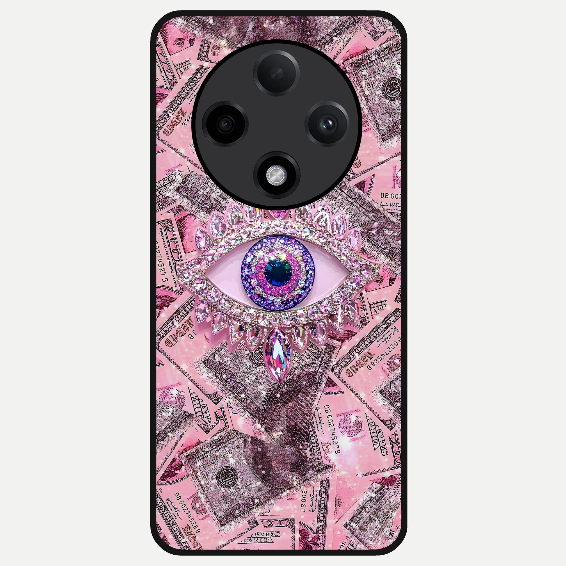  Money Eye Luxe Glass Case For Oppo F27 Pro Plus back cover – full design glossy printed glass finish