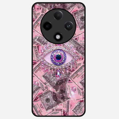  Money Eye Luxe Glass Case For Oppo F27 Pro Plus back cover – full design glossy printed glass finish