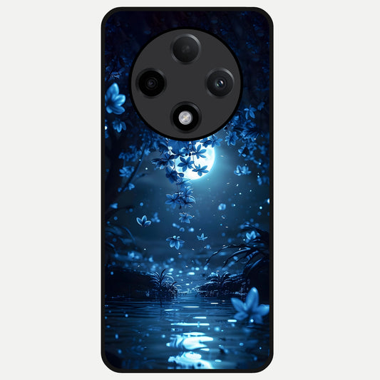  Moonlight Petal Dream Glass Case For Oppo F27 Pro Plus back cover – full design glossy printed glass finish