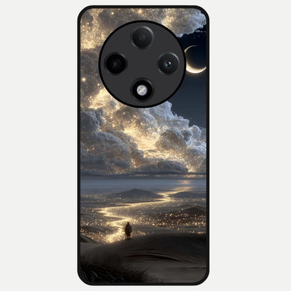  Moonlight Spark Path Glass Case For Oppo F27 Pro Plus back cover – full design glossy printed glass finish