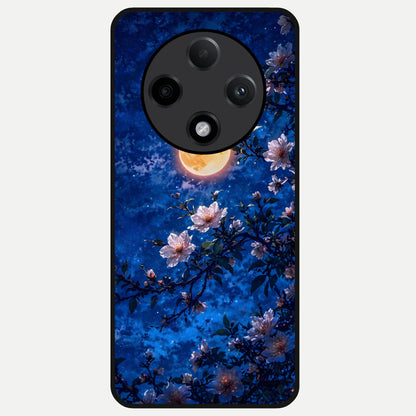  Moonlit Blossoms Night Glass Case For Oppo F27 Pro Plus back cover – full design glossy printed glass finish
