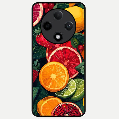  Multiple Fruits Glass Case For Oppo F27 Pro Plus back cover – full design glossy printed glass finish