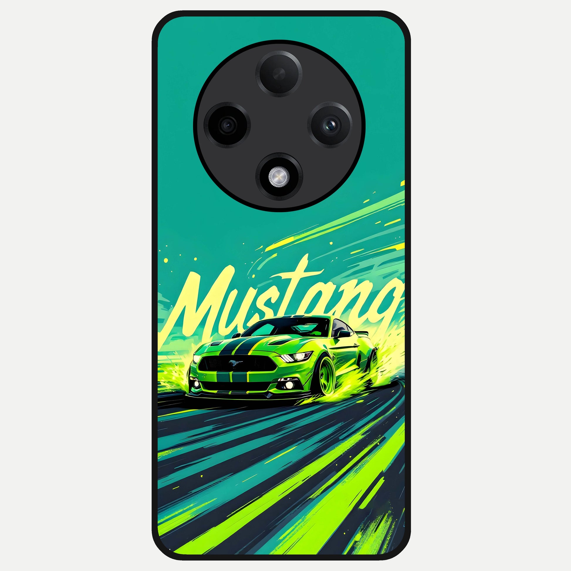  Mustang Bang Glass Case For Oppo F27 Pro Plus back cover – full design glossy printed glass finish