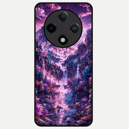  Mystic Cascade Peaks Glass Case For Oppo F27 Pro Plus back cover – full design glossy printed glass finish