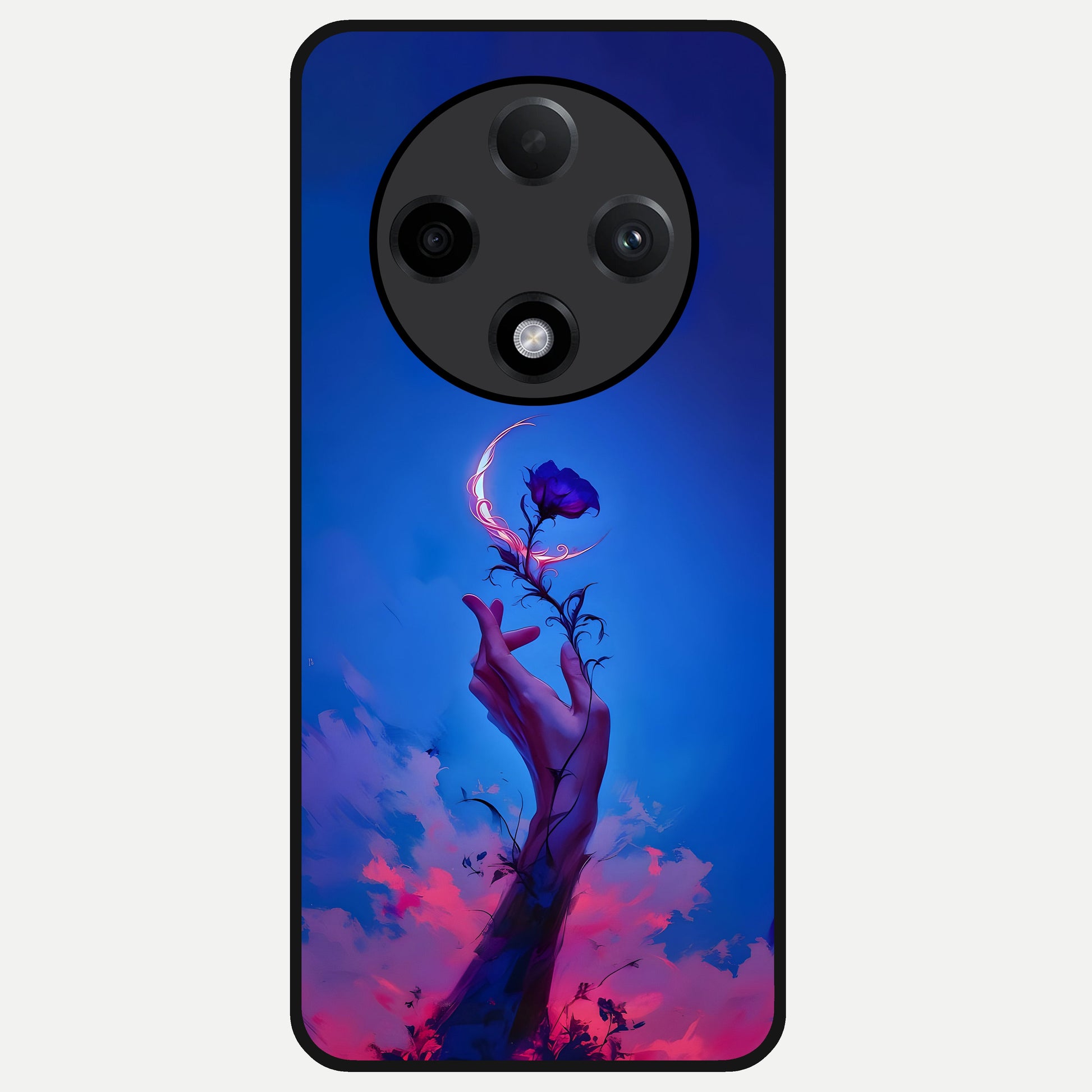  Mystic Hand Glass Case For Oppo F27 Pro Plus back cover – full design glossy printed glass finish