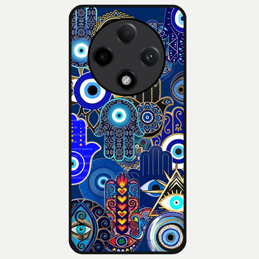  Mystic Palm Guard Glass Case For Oppo F27 Pro Plus back cover – full design glossy printed glass finish