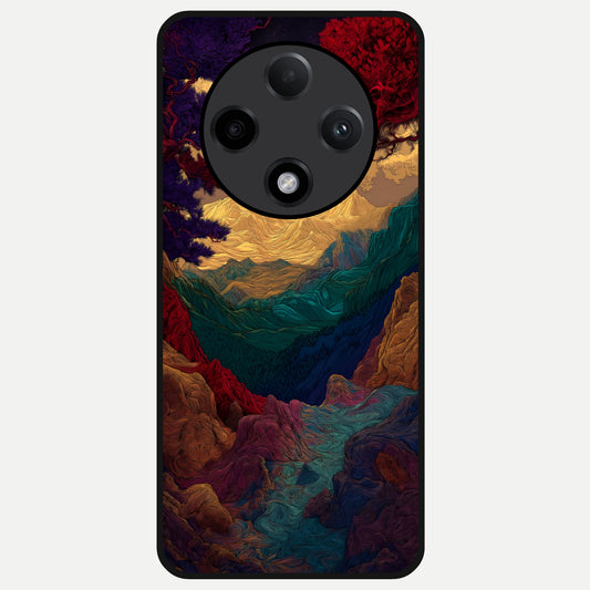  Mystic Valley Light Glass Case For Oppo F27 Pro Plus back cover – full design glossy printed glass finish