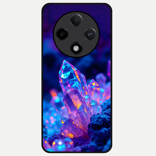  Neon Aura Shards Glass Case For Oppo F27 Pro Plus back cover – full design glossy printed glass finish