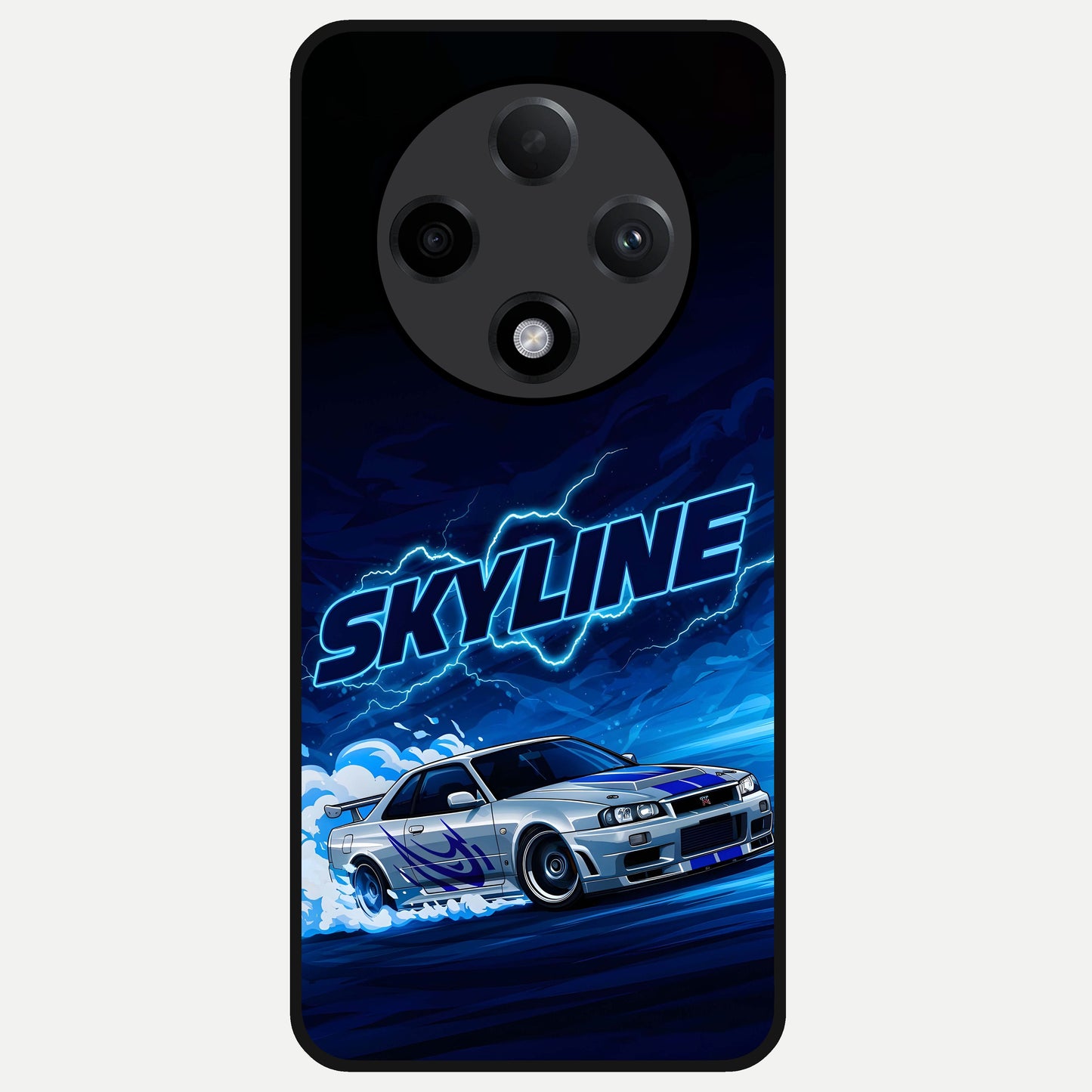  Neon Drift Beast Glass Case For Oppo F27 Pro Plus back cover – full design glossy printed glass finish
