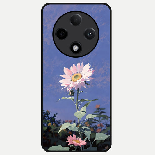  Pink Shells Outline Glass Case For Oppo F27 Pro Plus back cover – full design glossy printed glass finish
