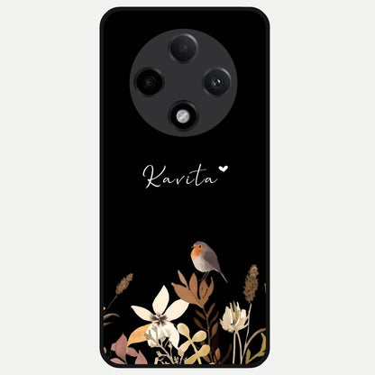  Quiet Garden Tune Custom Name Glass Case For Oppo F27 Pro Plus back cover – full design glossy printed glass finish