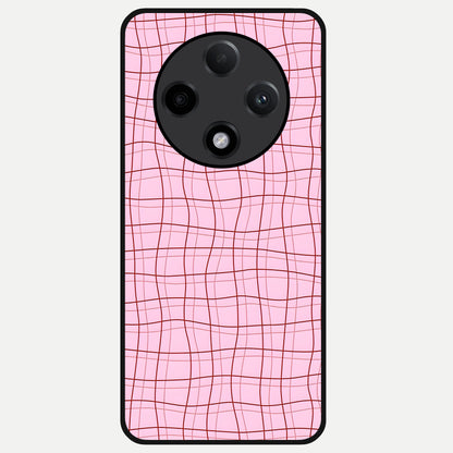  Soft Grid Bliss Glass Case For Oppo F27 Pro Plus back cover – full design glossy printed glass finish