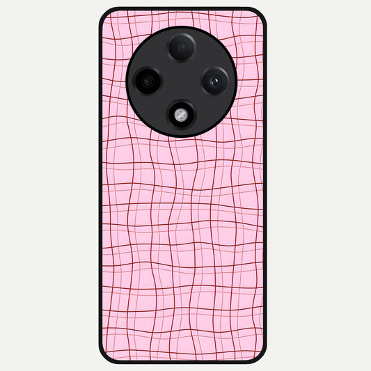  Soft Grid Bliss Glass Case For Oppo F27 Pro Plus back cover – full design glossy printed glass finish