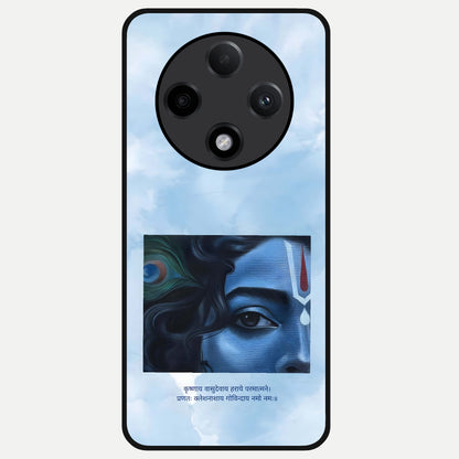  Spiritual Krishna Glass Case For Oppo F27 Pro Plus back cover – full design glossy printed glass finish