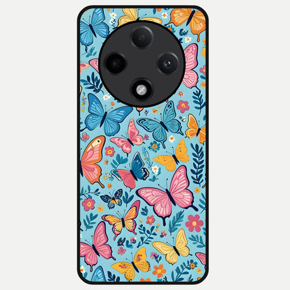  Spring Wing Garden Glass Case For Oppo F27 Pro Plus back cover – full design glossy printed glass finish